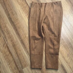 Suede look Brown Pants